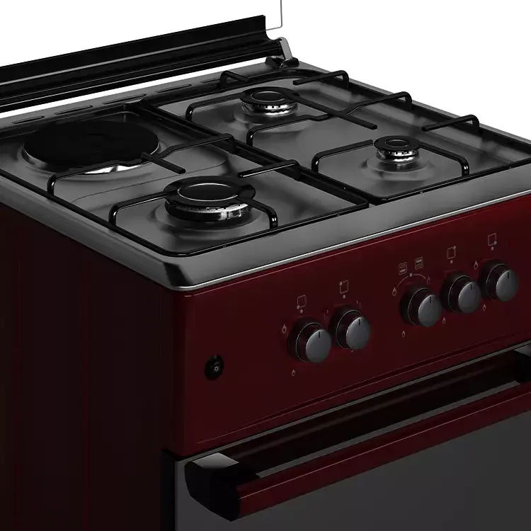 Maxi 60*60 (3+1) Burner Gas Cooker Red - Image 4