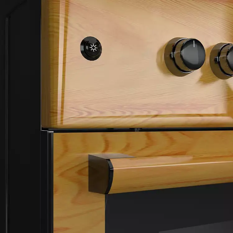 Maxi 60*60 (3+1) Burner Gas Cooker IGL Wood - Image 3
