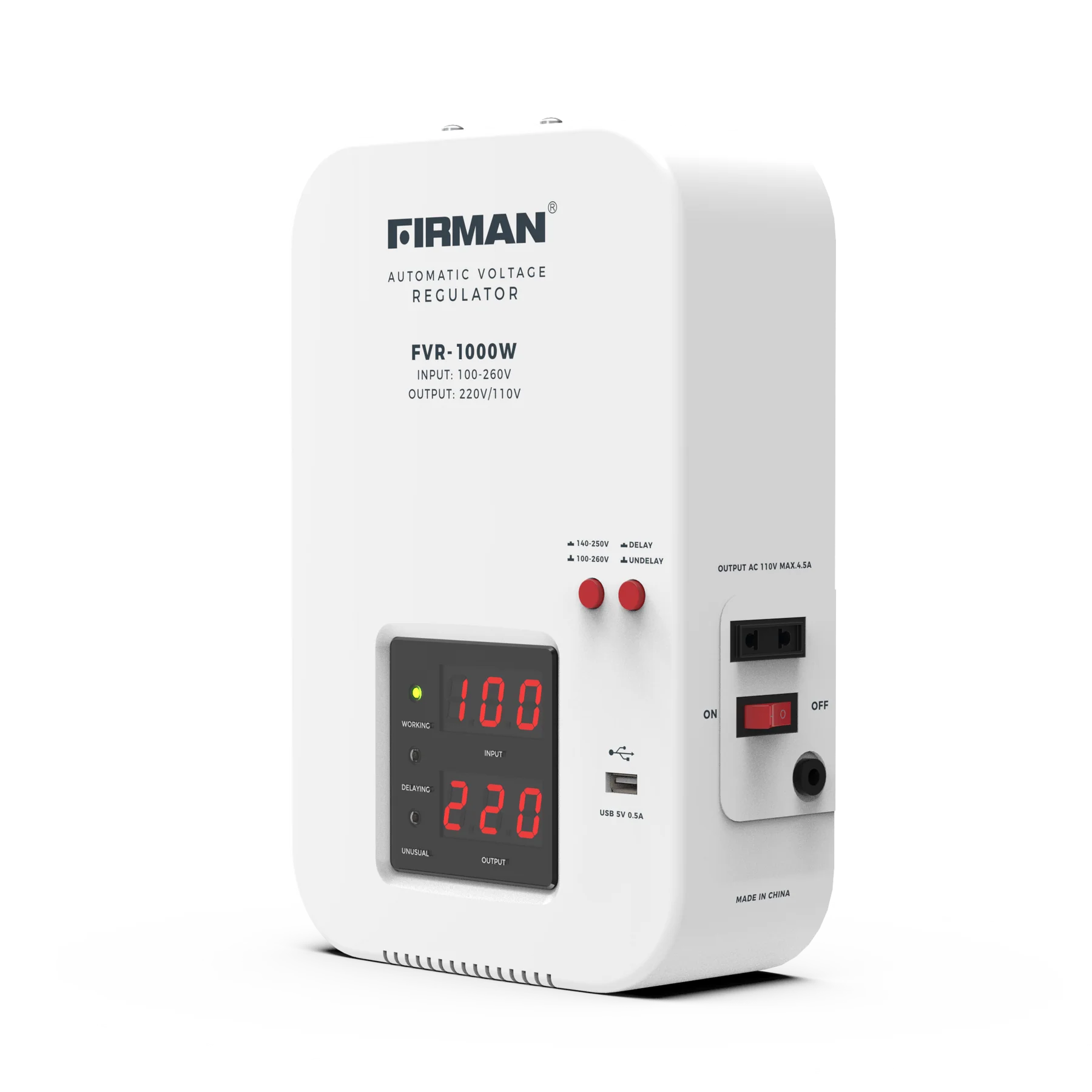 Firman Wall Mounted Voltage Stabilizer FVR-1000W (Digital Display)