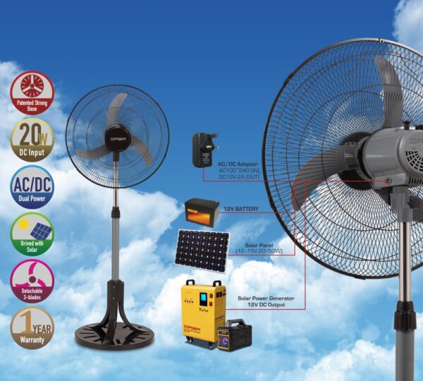 QSF-18YOGA II AC/DC Standing Fan – Efficient & Adjustable Cooling - Image 2